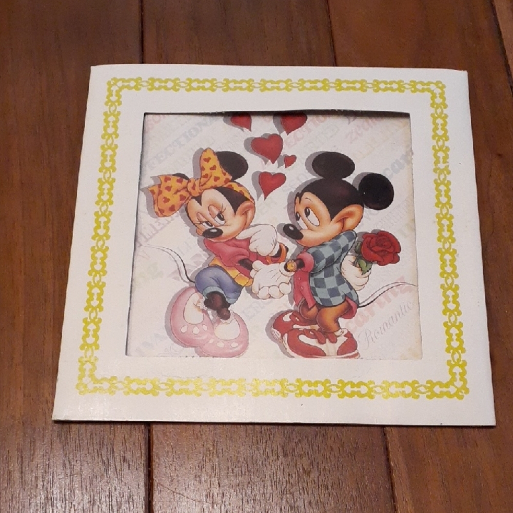 80's Mickey & Minnie Romantic Cartoon Couple Wall Art